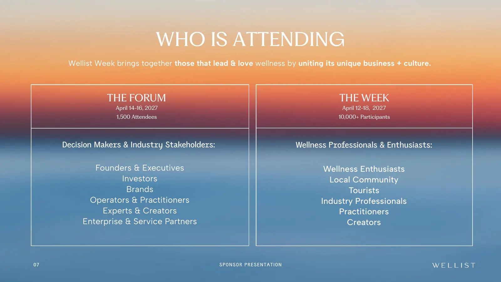 Who is attending