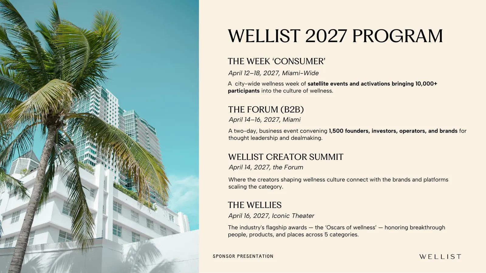 The Week, The Forum, Creator Summit & The Wellies